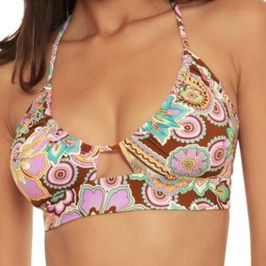 Becca Swim by Re Groovy Cheryl Reversible Triangle Halter Top‎ - NWT